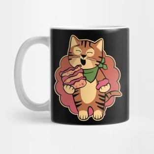 Cat Eating Cake Mug